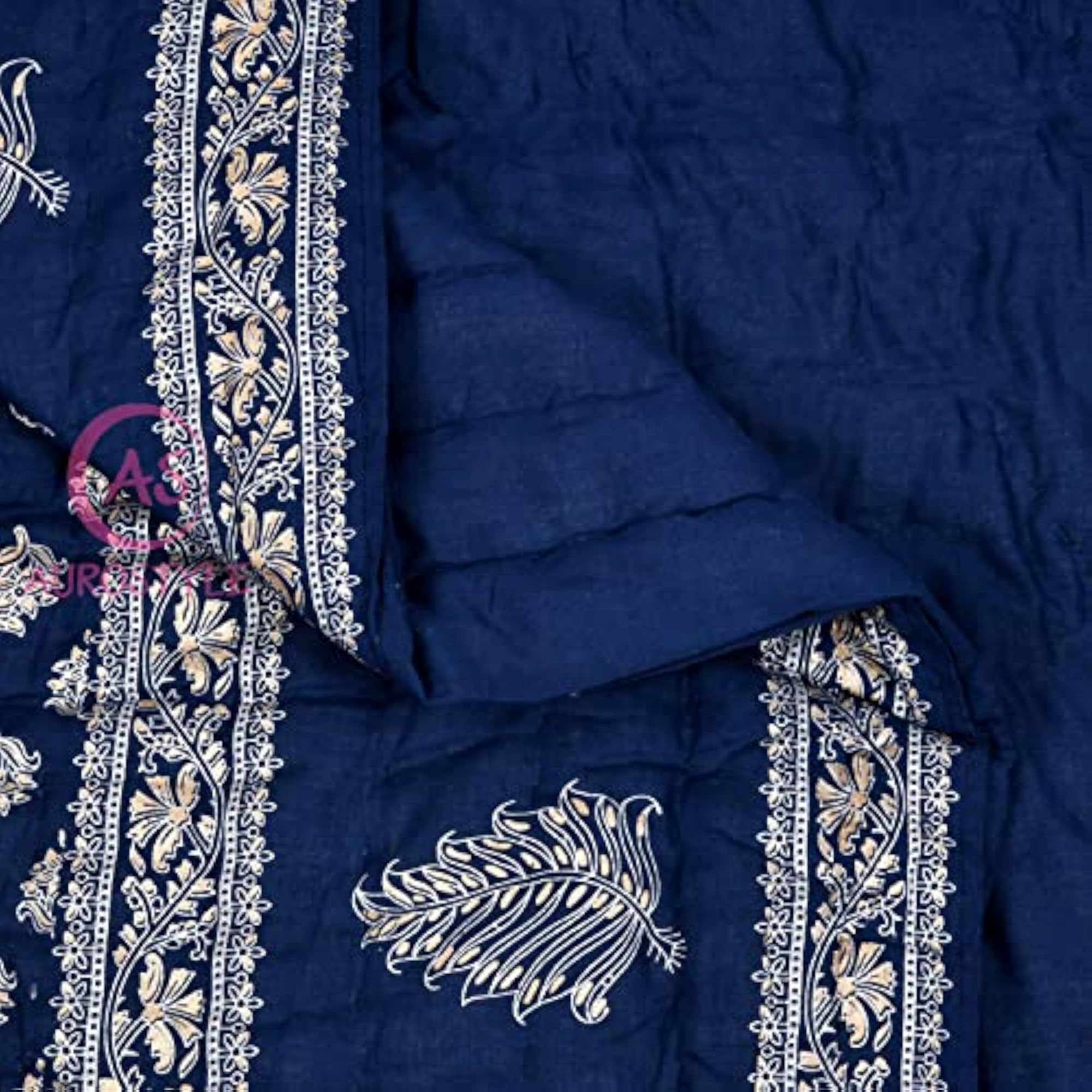 Rajasthani Traditional Jaipuri Hand Block Print Quilt